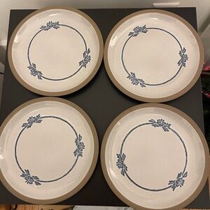Midwinter BLUE PRINT Stoneware England 7" Bread Plates Set of 4 Classic EUC